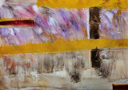 Abstract yellow and red