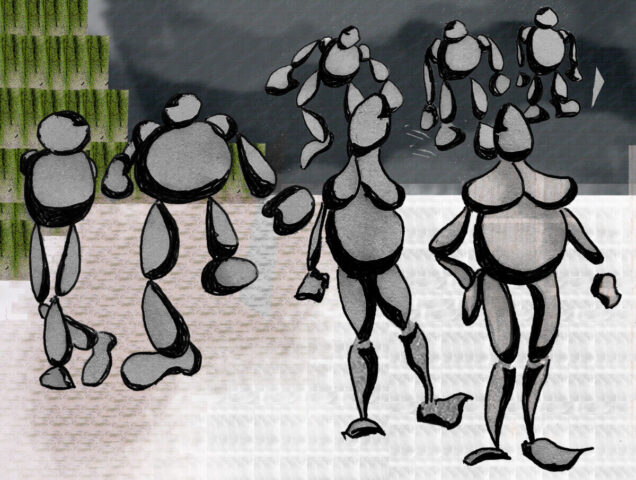 mattessons sausages pen and ink drawing